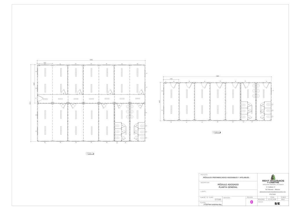 Plano 27236 — distribución de módulo prefabricado en Mallorca