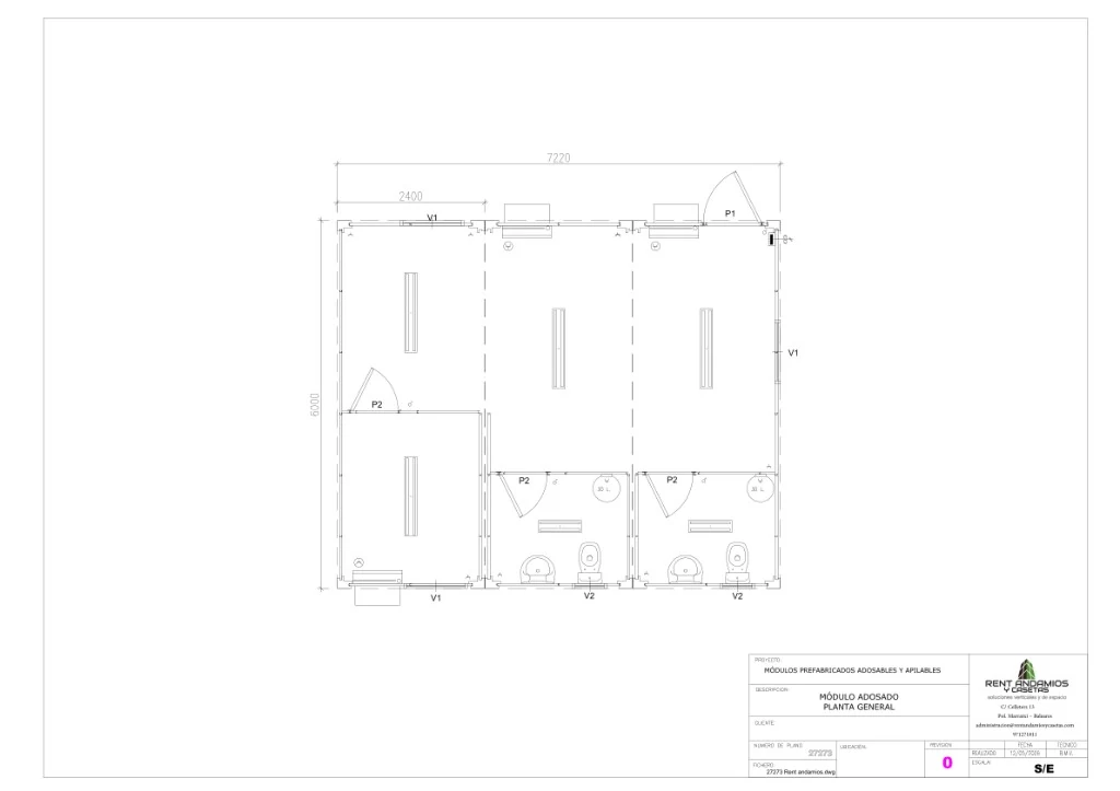 Plano 27273 — distribución de módulo prefabricado en Mallorca